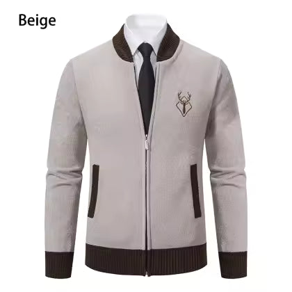 Campera hombre de hilo con con detalle Ciervo
